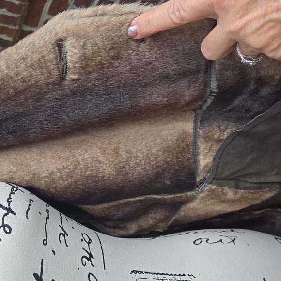 Marvin Richards Suede And Faux Fur Coat - Picture 13 of 14